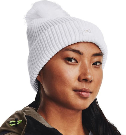 Halftime Pom Pom Beanie Γυναικείος Σκούφος σε Λευκό χρώμα