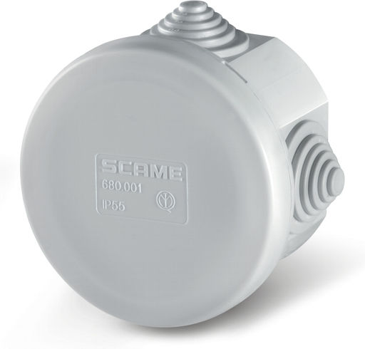 Scame Surface Mounted Electrical Box Branching IP55 in Gray Color