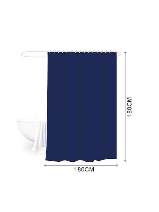 Fabric Shower Curtain 180x180cm Navy Blue