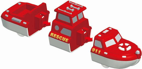 Popular PlayThings Μαγνητικό Παιχνίδι Κατασκευών Mix or Match Fire Trucks για Παιδιά 3+ Ετών