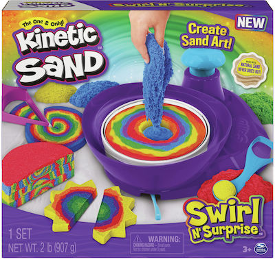 Spin Master Kinetic Sand Swirl N’ Surprise Playset für Kinder ab 3+ Jahren