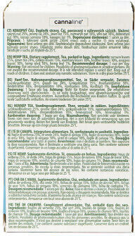 Cannaline Cbd Tea Memory & Focus 20τμχ