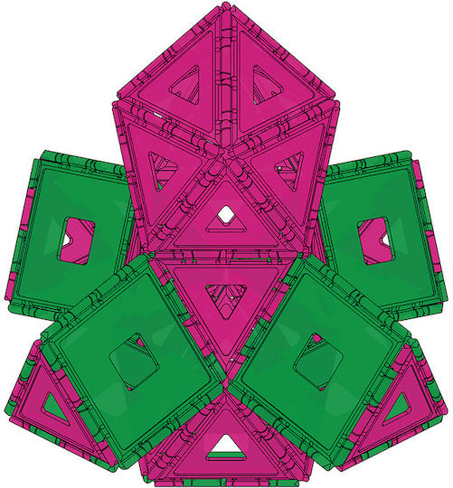 Gigo Παιχνίδι Κατασκευών Πλαστικό Geometric Creative Kit για Παιδιά 4+ Ετών