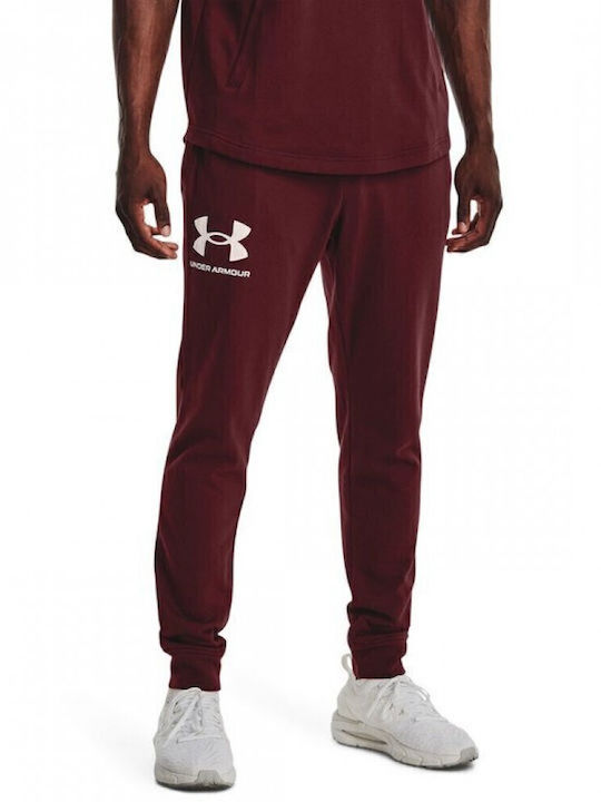 Rival Terry Sweatpants with Elastic Burgundy