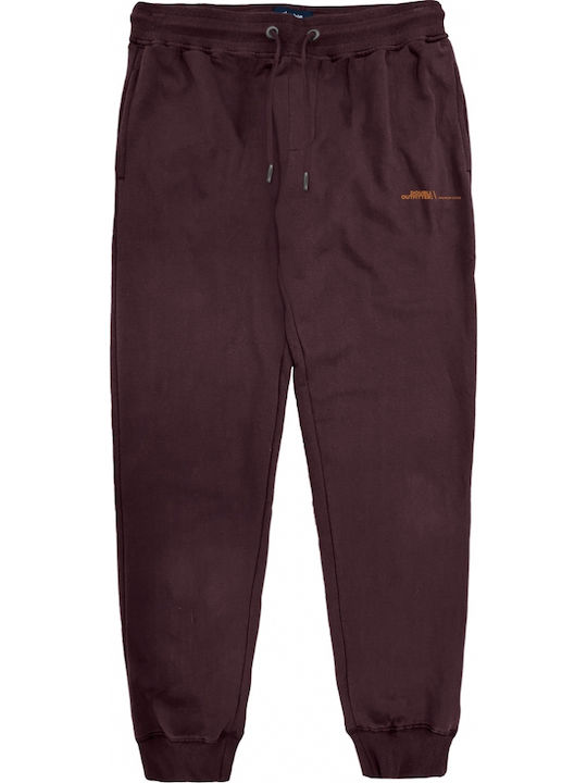 Sweatpants with Elastic Burgundy