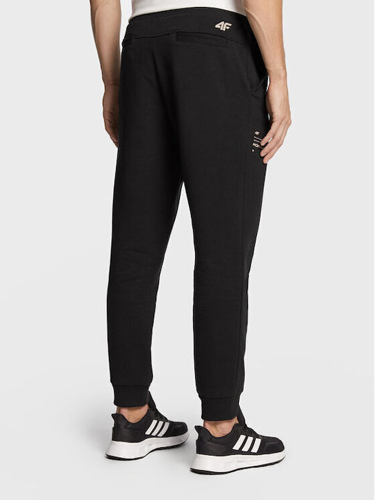 4F Men's Sweatpants with Rubber Black