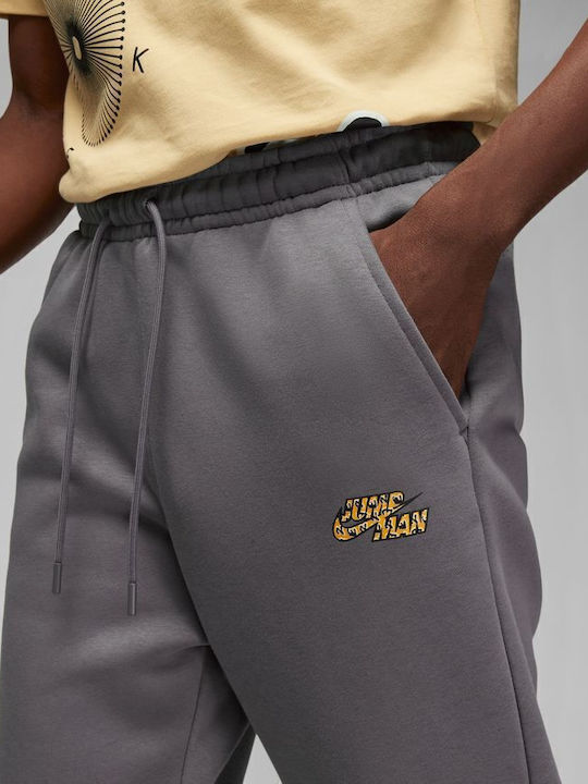 Grey Sweatpants with Elasticated Waist