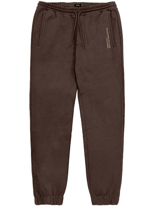 Jogginghose mit Gummizug Braun