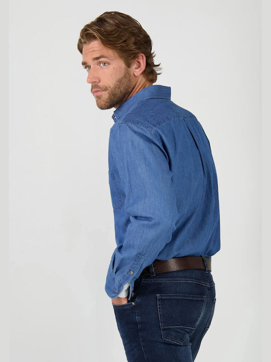 Fynch Hatton Shirt by the series Denim - 1213 6050 6050 Blue