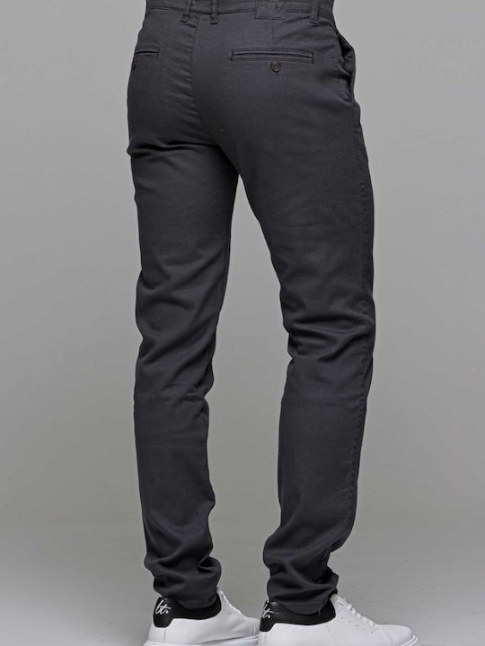Trousers Chino Elastic in Regular Fit Anthracite