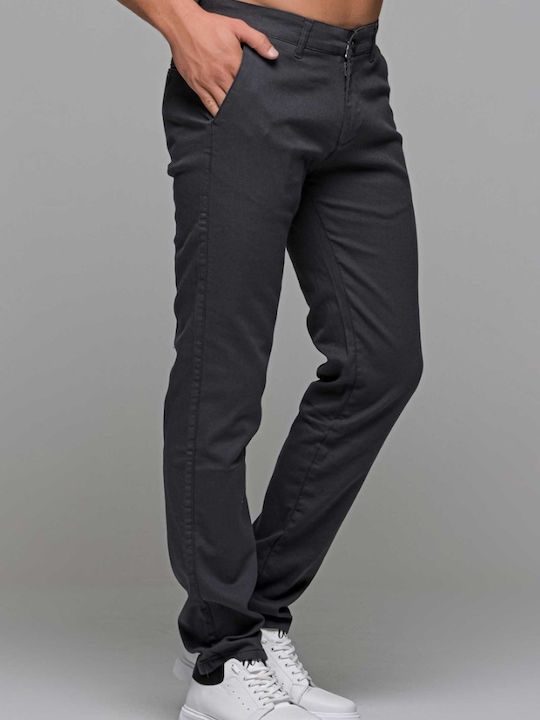 Trousers Chino Elastic in Regular Fit Anthracite