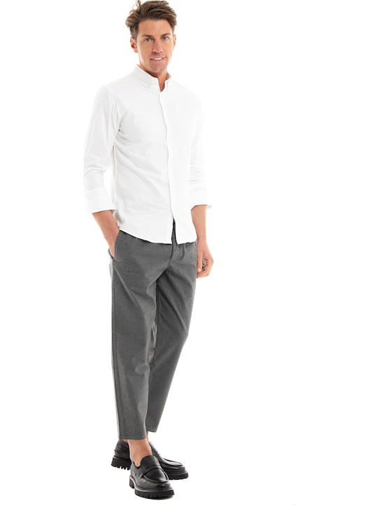 Firenze Pal Trousers Elastic Grey Stripe