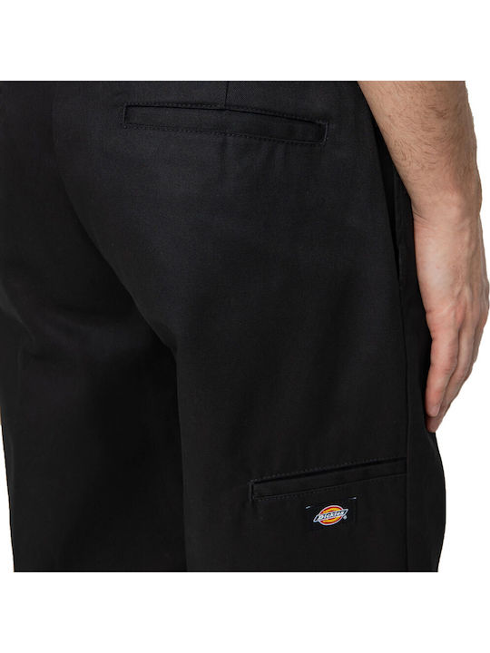Double Knee Παντελόνι σε Loose Εφαρμογή Μαύρο
