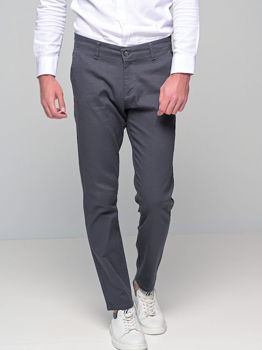 Trousers Chino Elastic in Regular Fit Anthracite