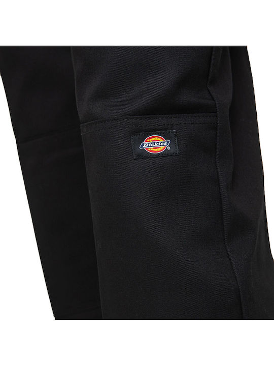 Double Knee Παντελόνι σε Loose Εφαρμογή Μαύρο