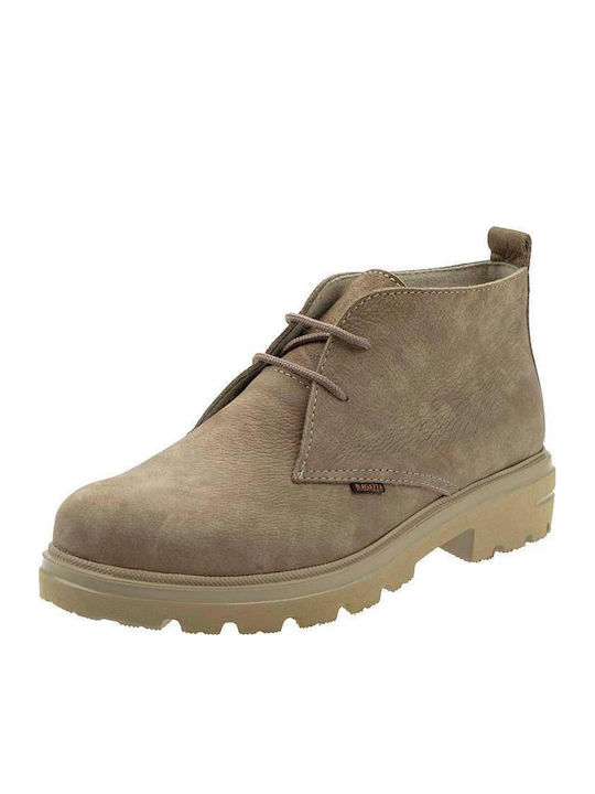 Leather Women's Oxford Boots Pouro