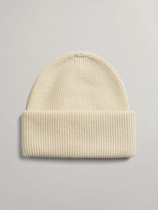 Gant Ribbed Beanie Cap Beige