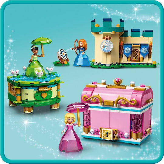 LEGO Disney Princess Aurora Merida și Tiana Creations Fermecate pentru 6+ Ani 558 Bucăți