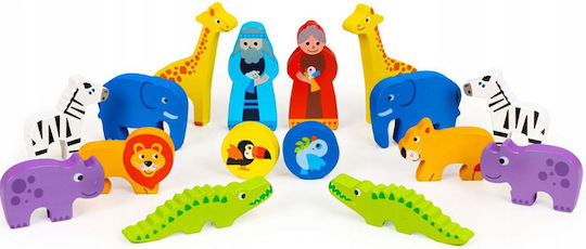 Ecotoys Ковчег Ноевият ковчег от дърво за 24++ месеца