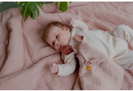 Bibs Șervețel Pentru Bebeluş Cuddle Cloth Kangaroo Blush Woodhuck