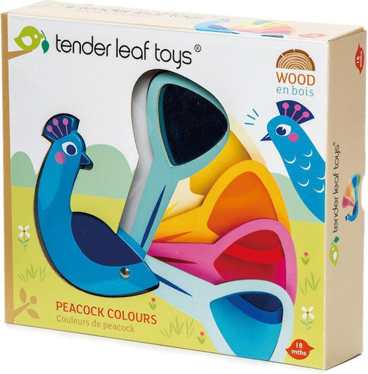 Tender Leaf Toys Ζωάκι Peacock Colours από Ξύλο για 18+ Μηνών