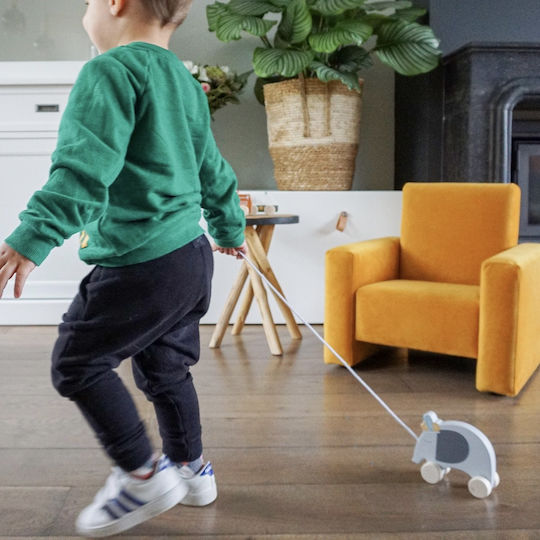Tryco Pull-Along Toy Elephant made of Wood for 12++ Months