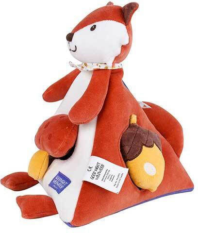 Tikiri Shape Sorting Toy Fox Shapes made of Fabric for 3++ Months
