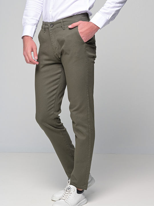 Trousers Chino Elastic in Regular Fit Khaki