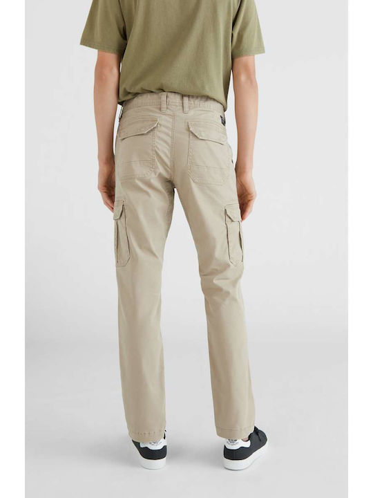 O'neill Men's Trousers Cargo Elastic in Regular Fit Beige