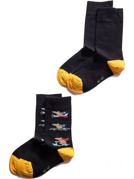ME-WE Kids' Socks Knee-High Black 2 Pairs