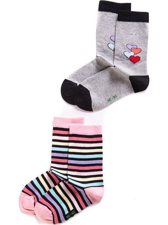 ME-WE Kids' Socks Knee-High Multicolored 2 Pairs