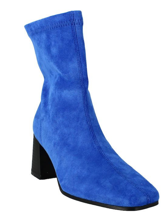 IQ Shoes Women's Ankle Boots with Medium Heel Blue