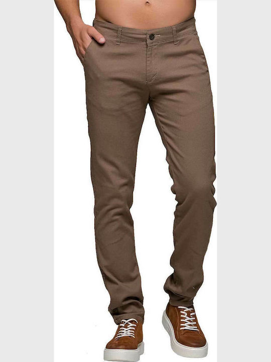 Παντελόνι Chino Ελαστικό σε Κανονική Εφαρμογή Camel