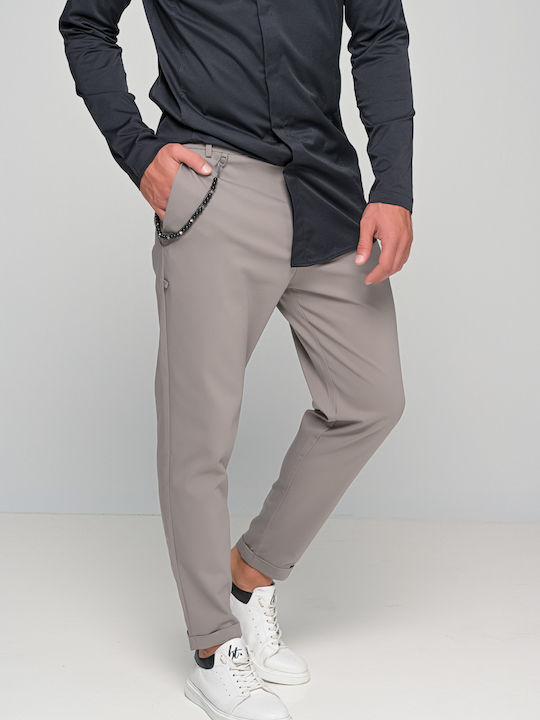 Kowalski Trousers Chino Elastic in Regular Fit Gray