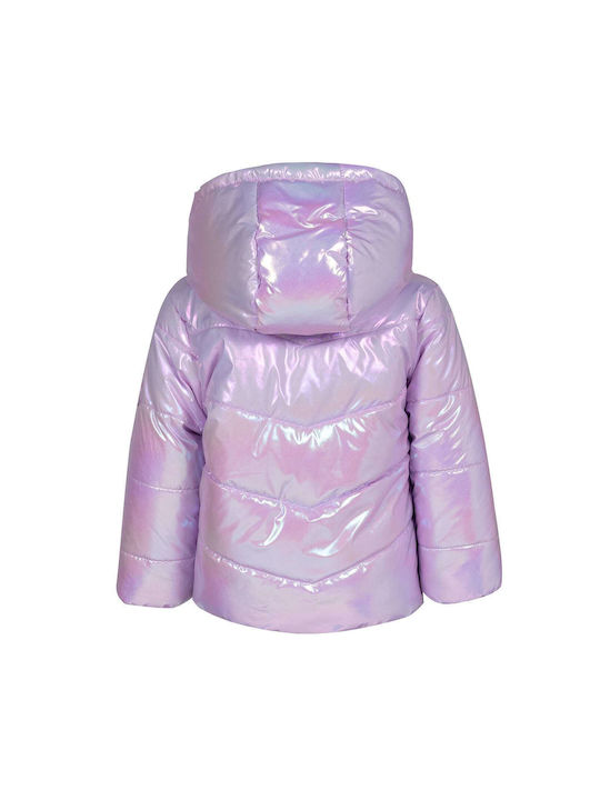 Losan Kids Quilted Jacket Short with Hood Purple