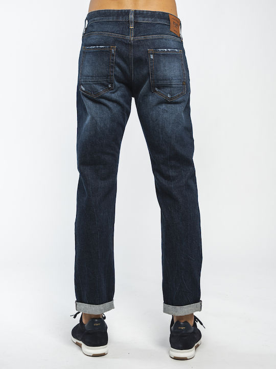 Staff Men's Jeans in Straight Line Blue