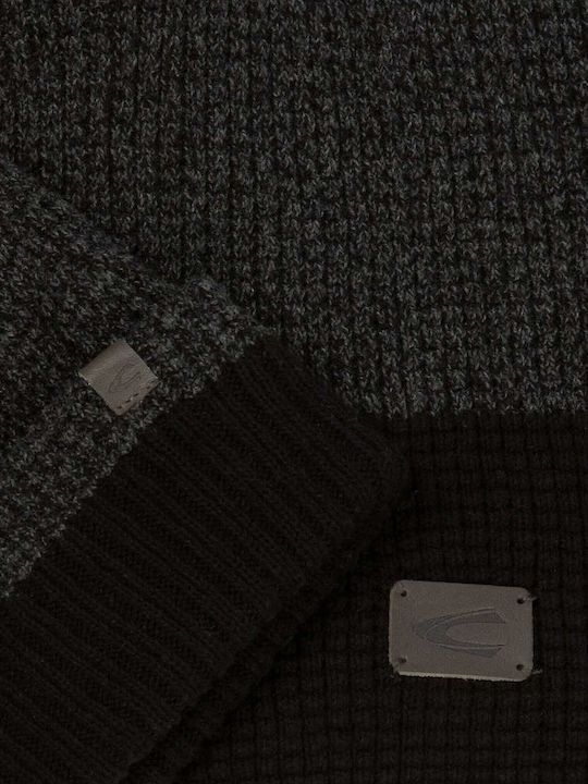 Ανδρικό Σετ με Σκούφο Πλεκτό Dark Grey