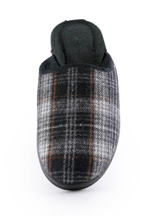 Men's Printed Slippers Black