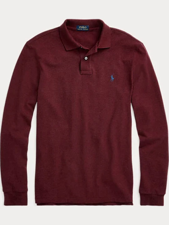 Polo Short Sleeve Burgundy Blouse