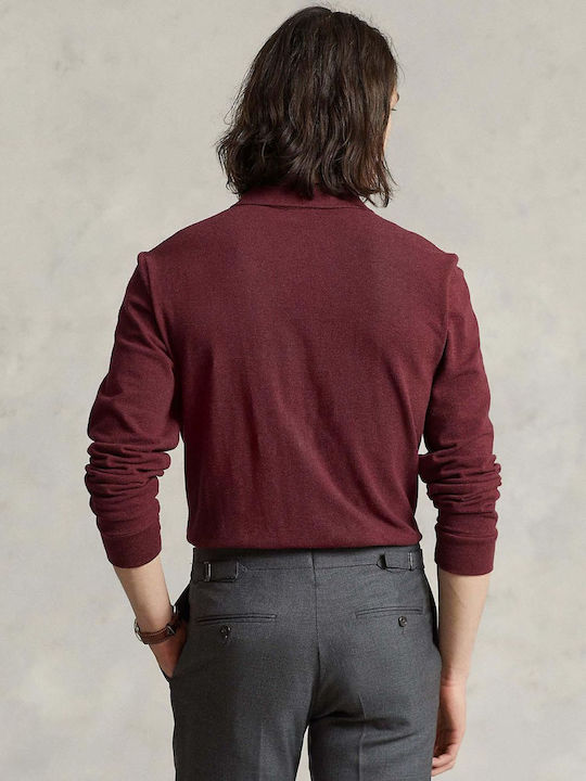 Polo Short Sleeve Burgundy Blouse