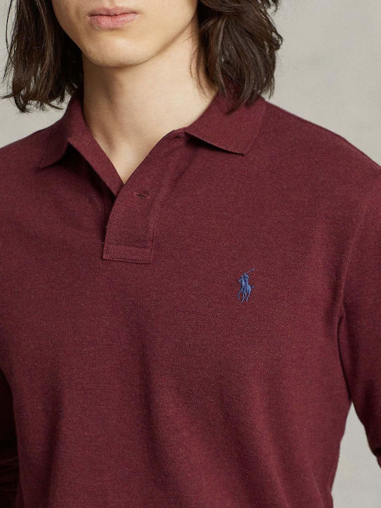 Polo Short Sleeve Burgundy Blouse