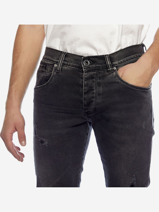 Men's Jeans Pants Elastic with Slim Fit Black