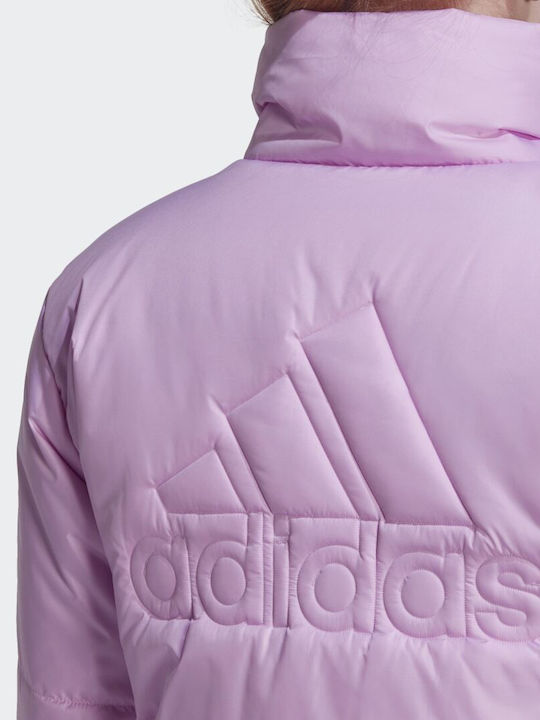 Insulated Women's Short Puffer Jacket for Winter Lilacc
