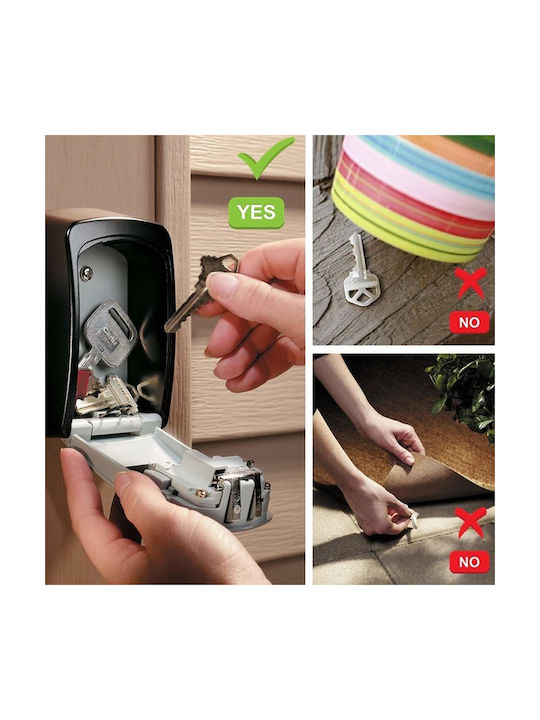Master Lock Wall-mounted Combination Key Holder Metallic with Combination Dial 8.5x3.6x11.9cm