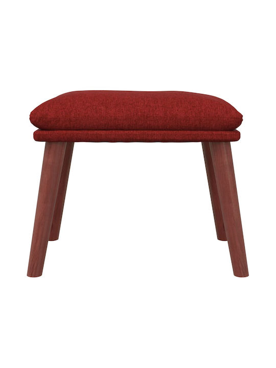 Stool Footstool Upholstered with Fabric Bordeaux 45x29.5x39cm