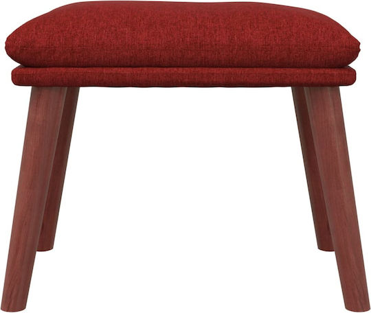 Stool Footstool Upholstered with Fabric Bordeaux 45x29.5x39cm