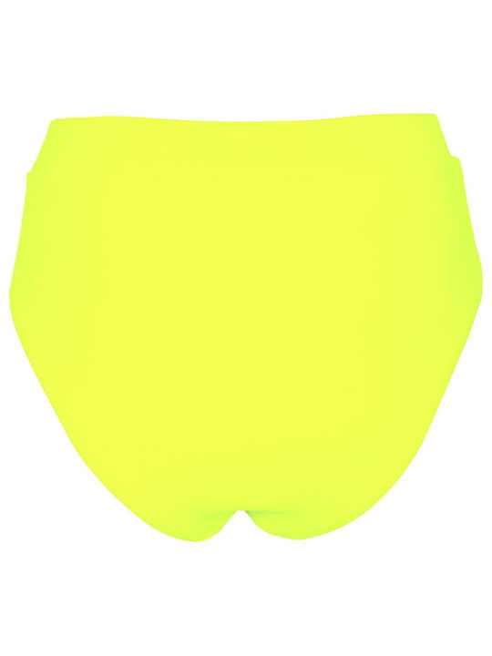 Bikini Slip Hohe Taille Gelb