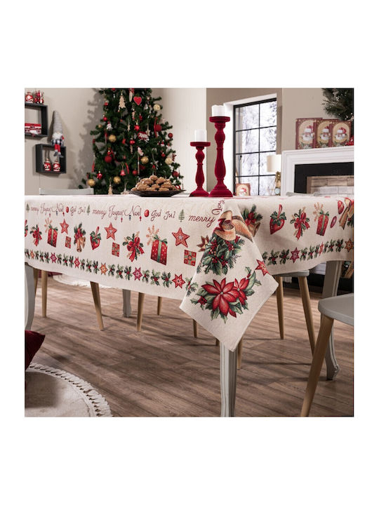 Teoran Christmas Fabric Tablecloth Ornament L220xW140cm