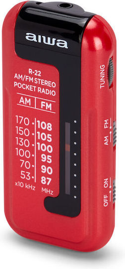 Aiwa R-22RD Φορητό Ραδιόφωνο Μπαταρίας Κόκκινο