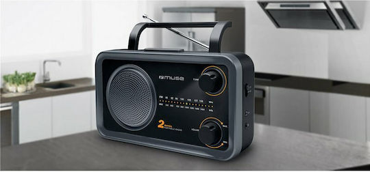 Muse M-06DS Επιτραπέζιο Ραδιόφωνο Ρεύματος / Μπαταρίας Μαύρο